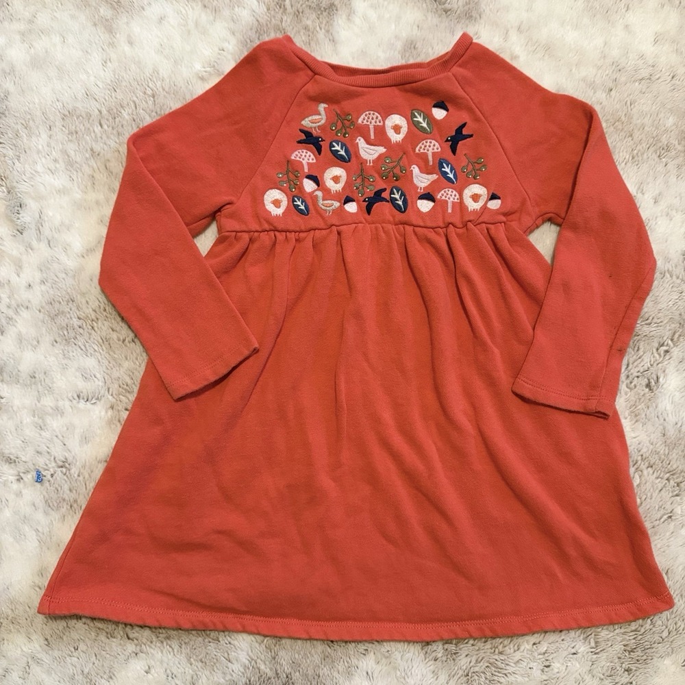 (MARKS PICTURED) Mini Boden Embroidered Sweater Dress Size 4T-5T